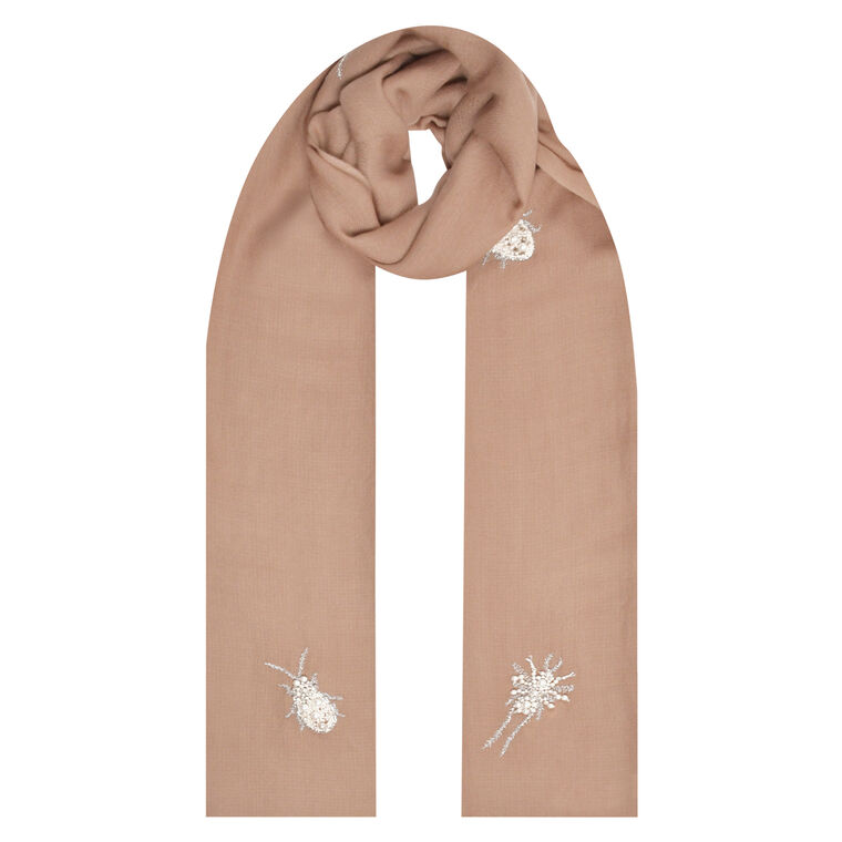 Beetle Motif Merino Scarf image number null