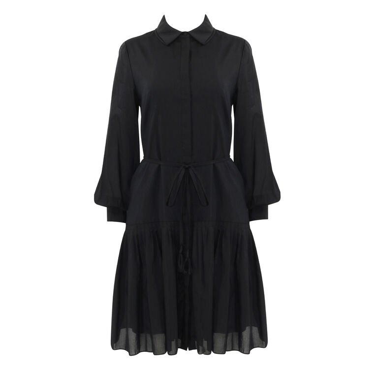 Viola Tie-Waist Collared Dress image number null