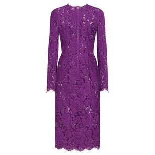 Long Sleeve Lace Midi Sheath Dress