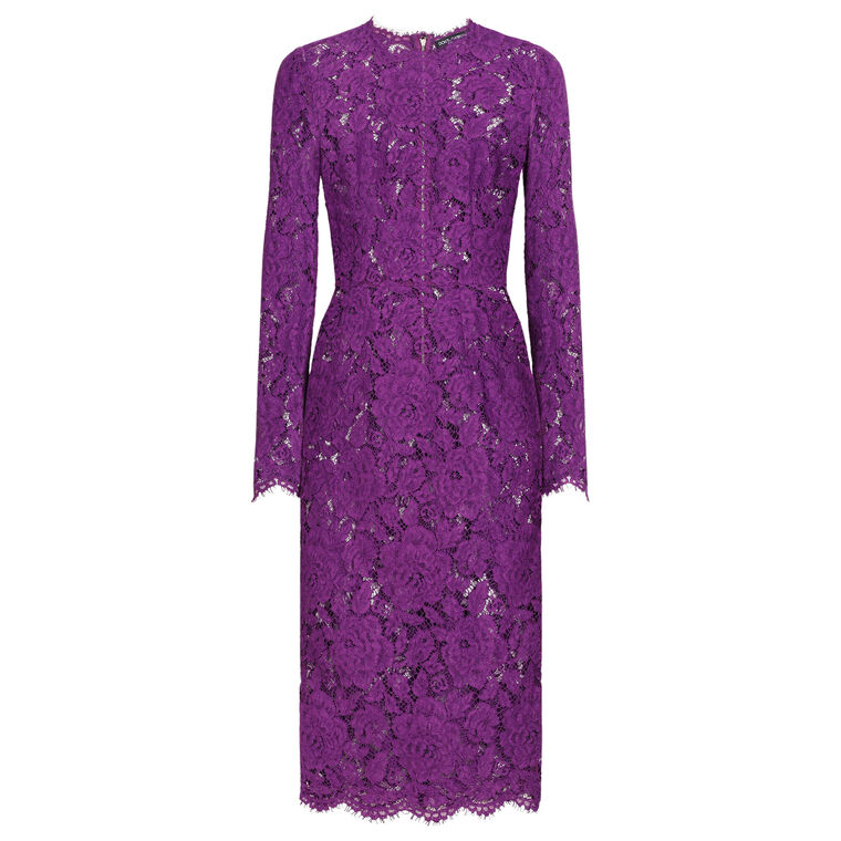 Long Sleeve Lace Midi Sheath Dress image number null