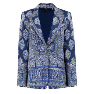 Maeve Mixed Paisley Print Satin Jacket