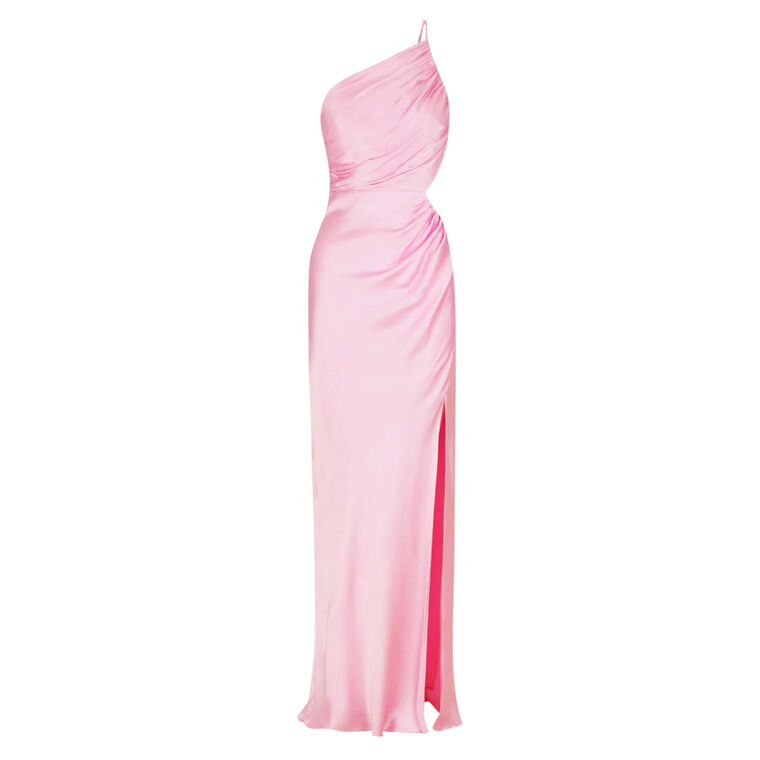 La Lune Asymmetrical Gathered Maxi Dress image number null