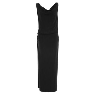 Matte Jersey Cowl Neck Tank Midi Dress