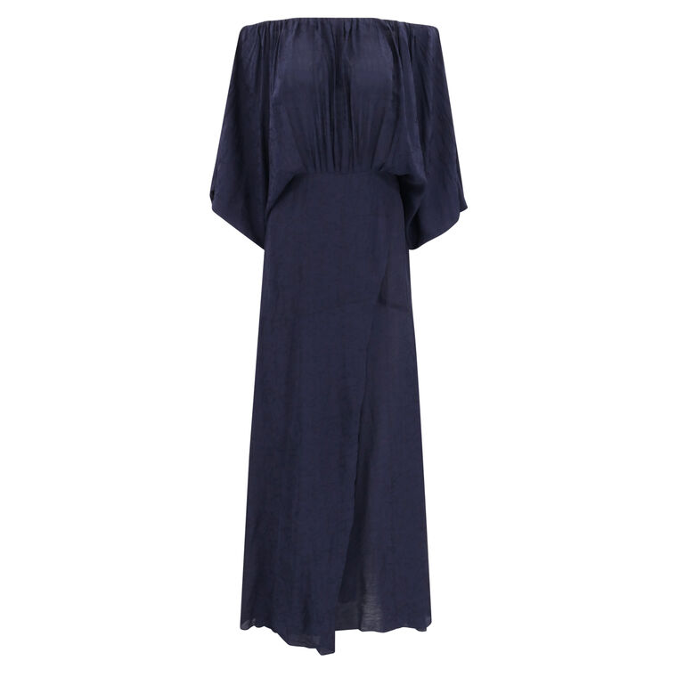 Natalia Silk Off Shoulder Maxi Dress image number null