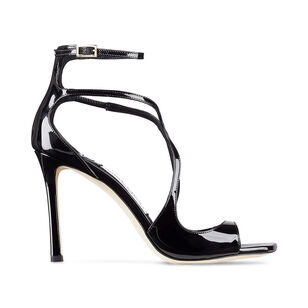 Azia 95mm Square-Toe Patent Leather Sandal