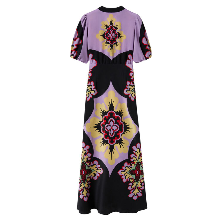 Marlene Short Sleeve Silk Maxi Dress image number null