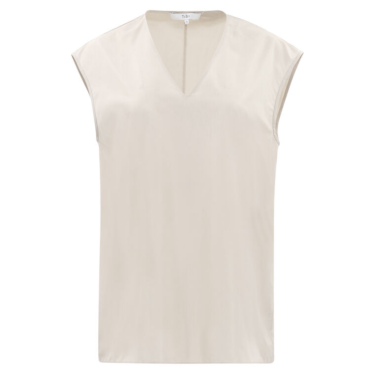 Italian Sporty Nylon Sleeveless V-Neck Top image number null