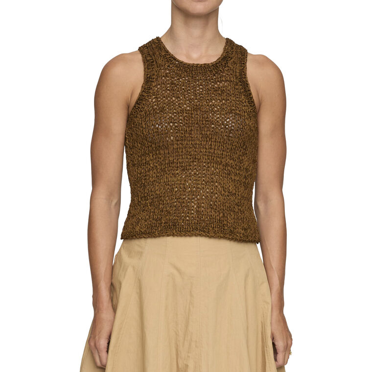 Nelly Open Knit Tank Top image number null