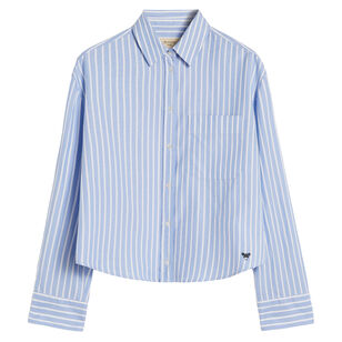 Cartone Lonng Sleeve Striped Cotton Oxford Shirt