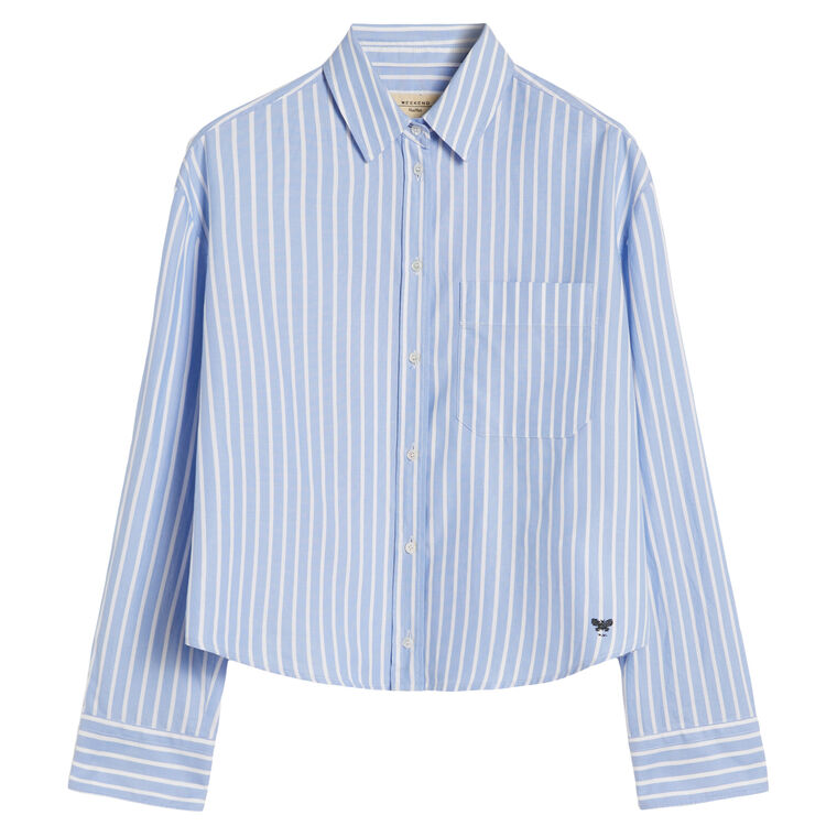 Cartone Lonng Sleeve Striped Cotton Oxford Shirt image number null