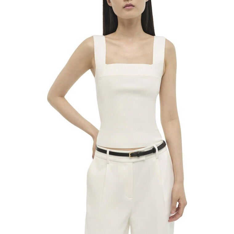Madine Square Neck Knit Tank Top image number null