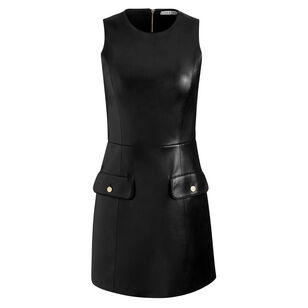 Marcella Sleeveless Vegan Leather Mini Dress