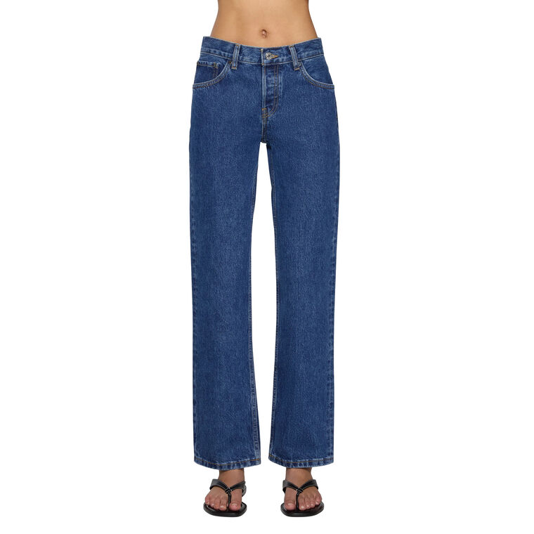 Ariel Mid Rise Straight-Leg Jean image number null