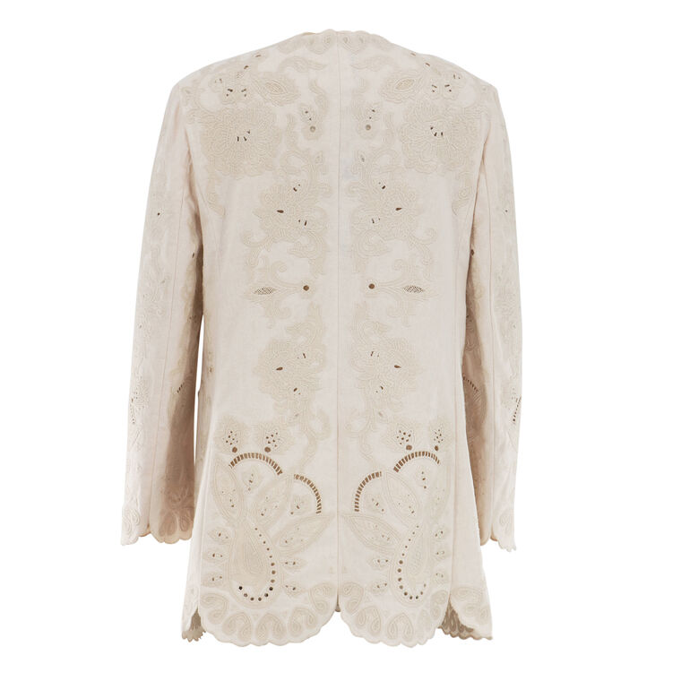 Laci Eyelet-Embroidered Linen-Cotton Jacket image number null