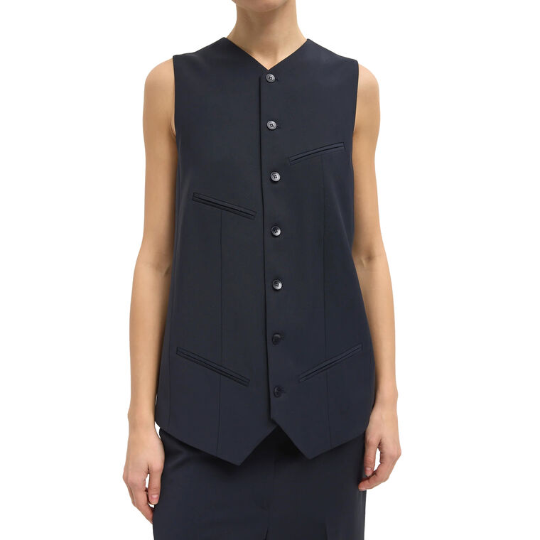 Tropical Wool Easy Vest image number null