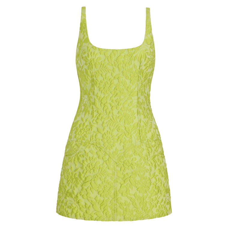 Eliezer Sleeveless Double Warp Floral Jacquard Mini Dress image number null
