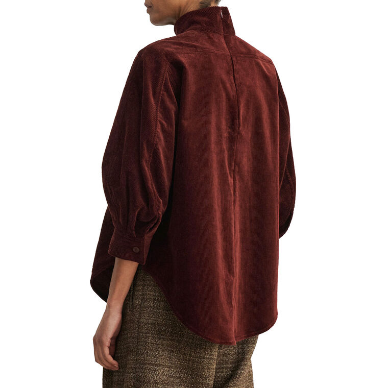Groth 3/4 Sleeve Corduroy Turtleneck Top image number null