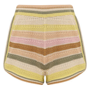Indra Stripe Crochet Short