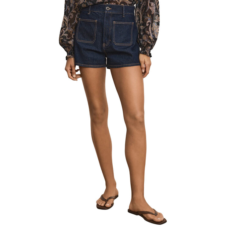 Elijah Patch Pocket Denim Short image number null
