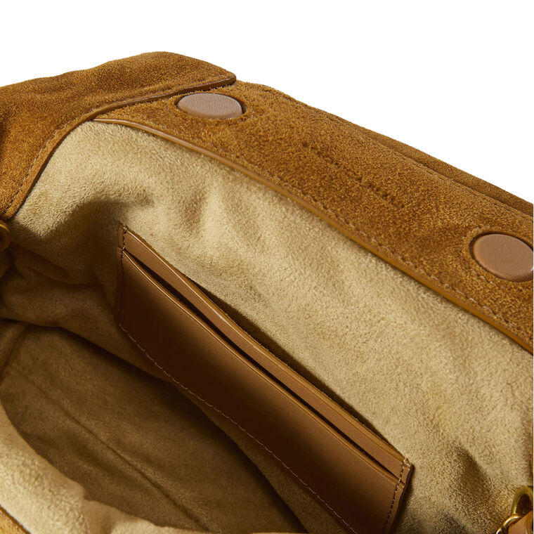 Small Suede Slouch Shoulder Bag image number null