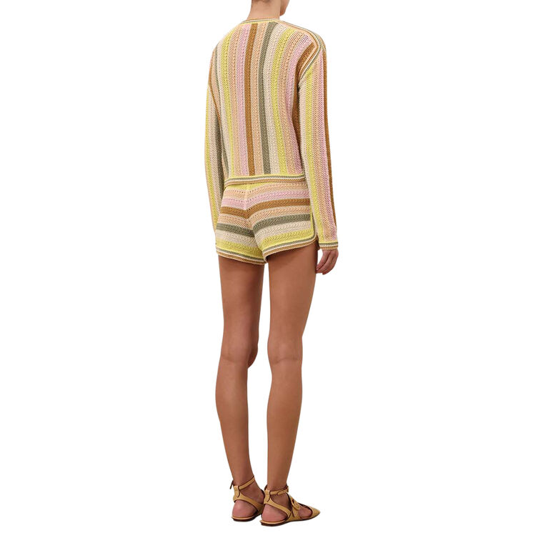 Indra Stripe Crochet Short image number null