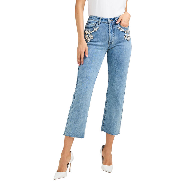 Carolyn Crystal Embellished Jean image number null