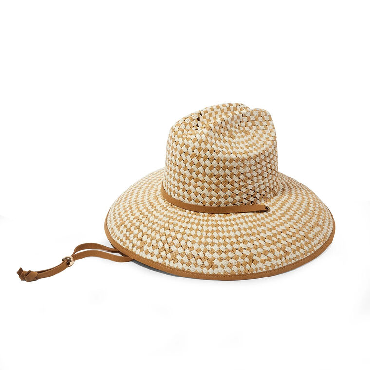 Natural Straw Checkered Hat image number null