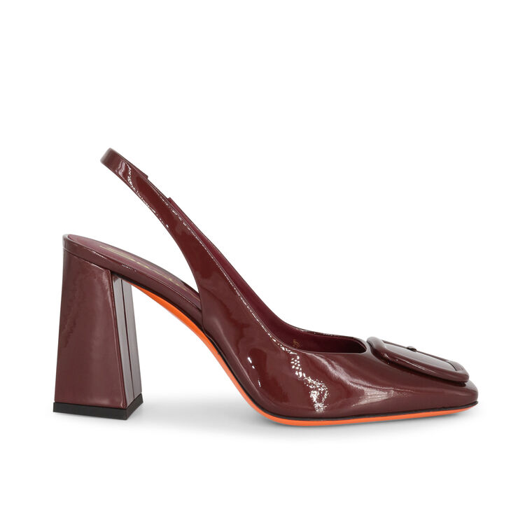 Peaches Patent Buckle Slingback Pumps image number null