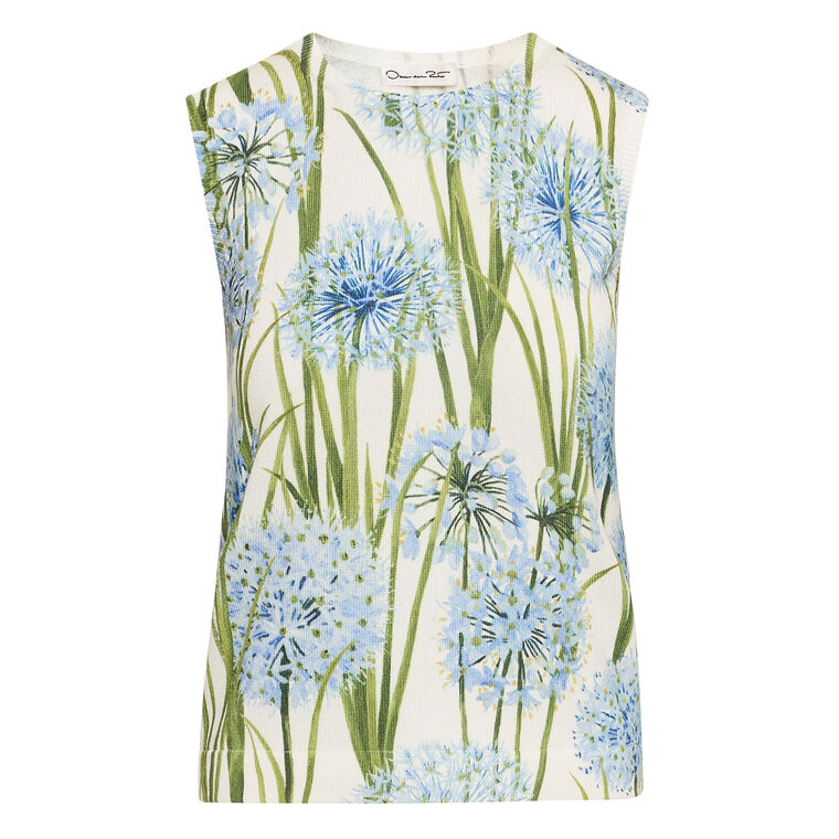 Allium Printed Knit Tank Top image number null