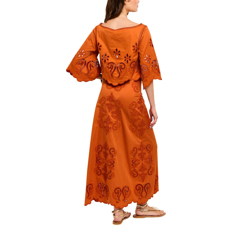 Seline Boatneck Embroidery Top image number null