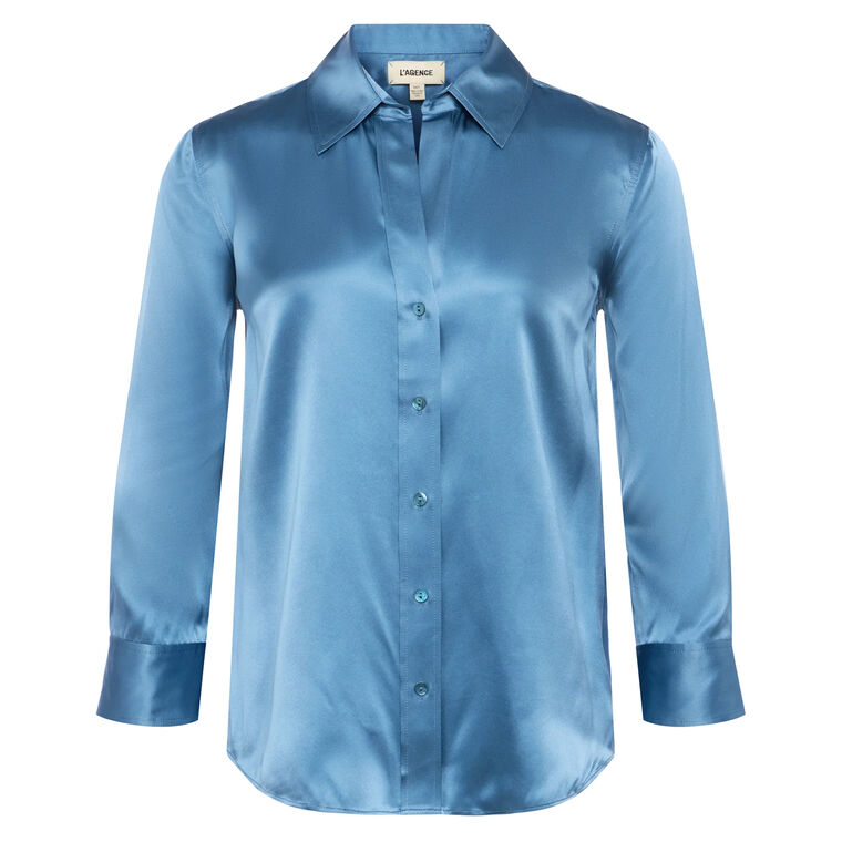 Dani 3/4 Sleeve Silk Blouse image number null