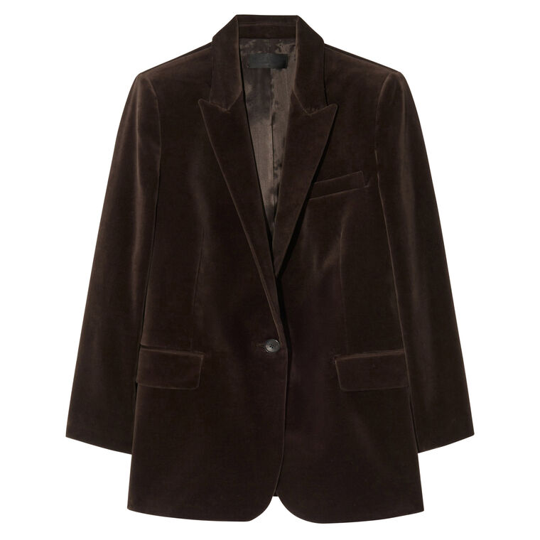 Diane Oversized Velvet Blazer image number null