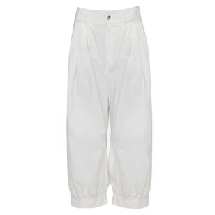 Lois Cropped Twill Balloon Pants