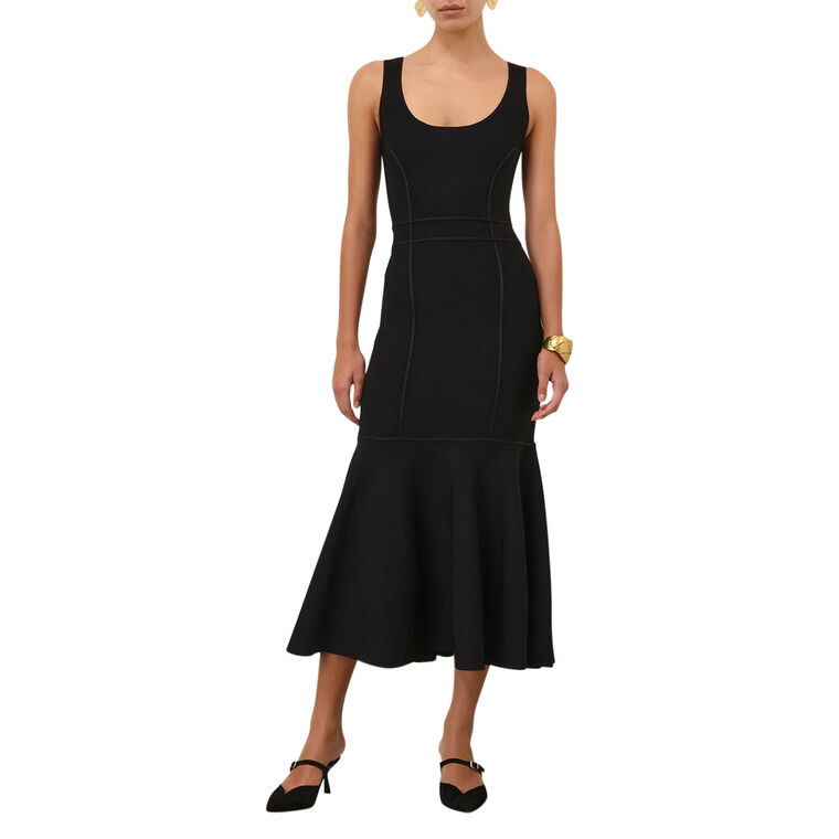 Hypnotic Sleeveless Sculptural Midi Dress image number null