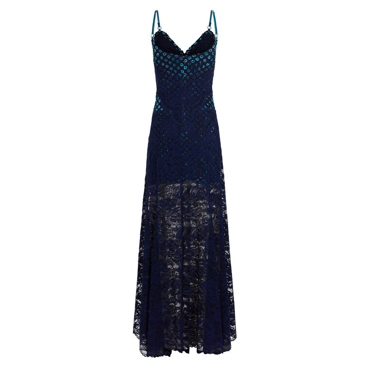 Spaghetti Strap Lace Maxi Dress image number null