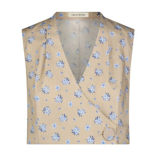 Floral Printed Cotton Sleeveless Top