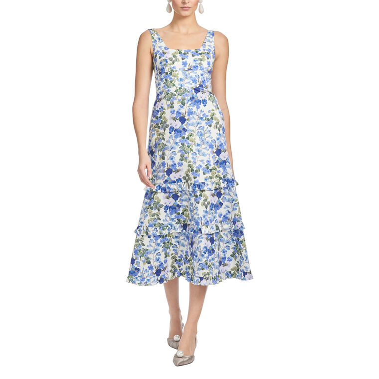 Caterina Sleeveless Floral Midi Dress image number null