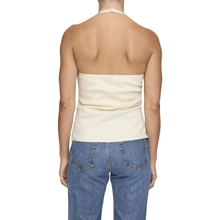 Sylvie Linen Halter Top image number null