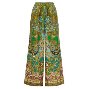 Clemenza Wide-Leg Silk Pant