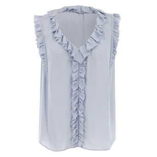 Go Flutter Down Sleeveless Silk Top