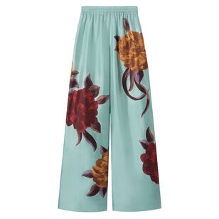 Silk Twill Palazzo Pants