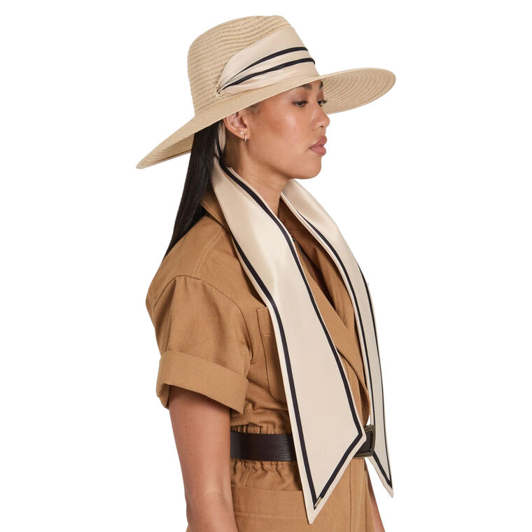 Cassidy Vented Hemp Wide Brim Fedora image number null