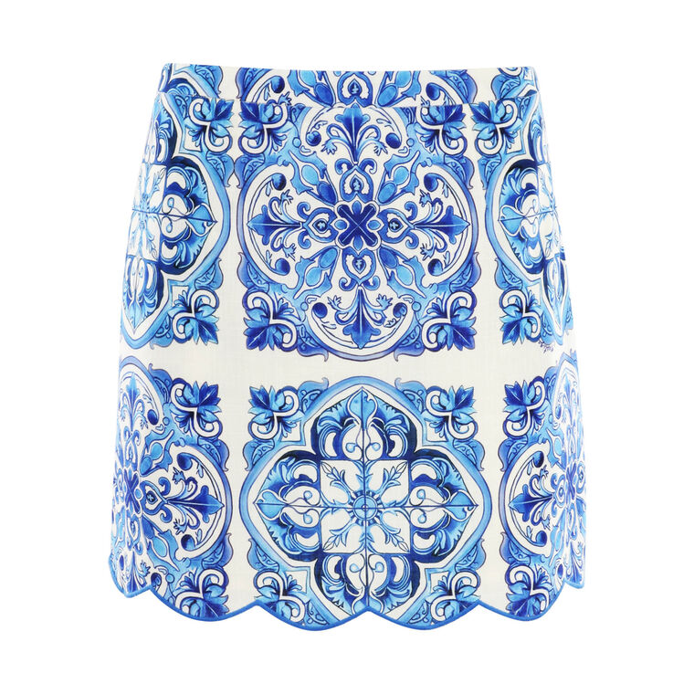 Pilar Scallop Mini Skirt image number null