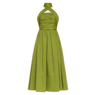 Marcie Sleeveless Halterneck Belted Midi Dress