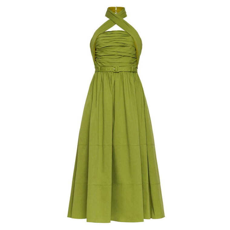 Marcie Sleeveless Halterneck Belted Midi Dress image number null