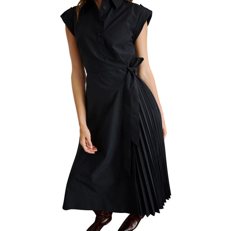 Shivonley Short Sleeve Collared Midi Dress image number null