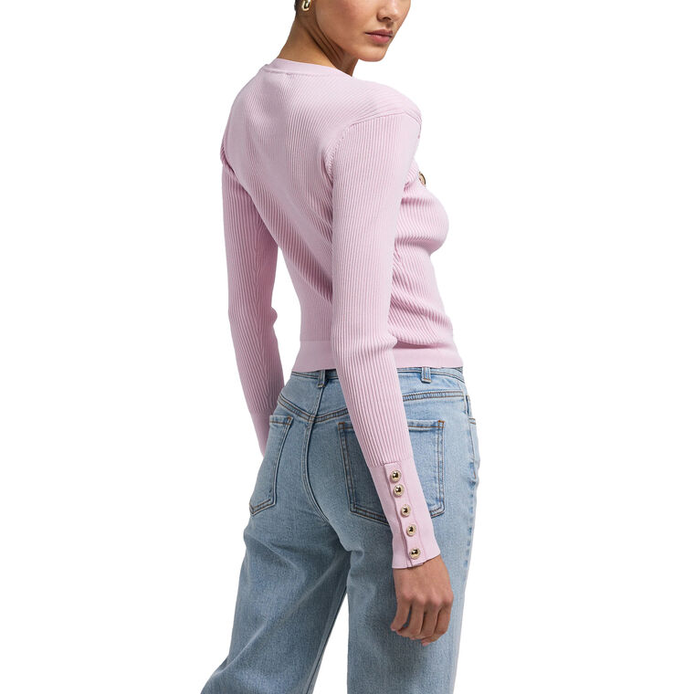 Pennie Rib-Knit Cardigan image number null