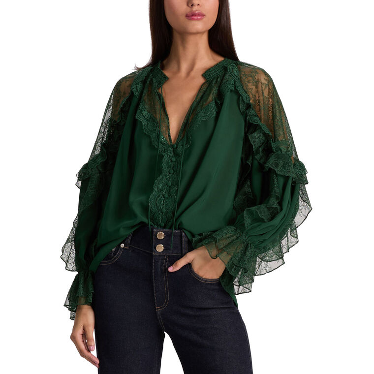 Aleena Lace Cold Shoulder Blouse image number null