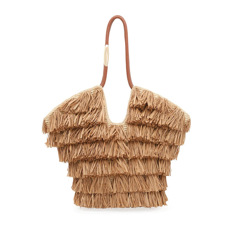 Goldentime Medium Fringe Tote Bag image number null