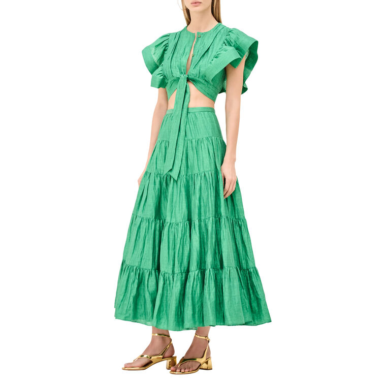 Ondine Tiered Maxi Skirt image number null